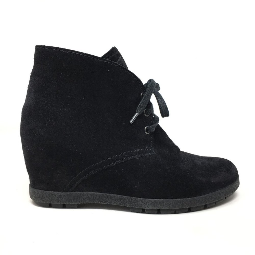 Prada Wedge Ankle Boots Booties Size 37.5/7.5 US - Picture 4 of 11